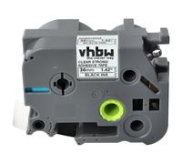 vhbw Ruban compatible avec Brother PT P900W, P950NW, P900NW imprimante d'étiquettes 8m x 36mm Noir sur Transparent, extraforte, laminée