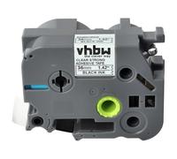vhbw Ruban compatible avec Brother PT P950W, RL700S imprimante d'étiquettes 8m x 36mm Noir sur Transparent, extraforte, laminée