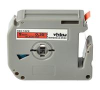 vhbw Ruban compatible avec Brother PT PT-100, PT-65SB, PT-65, PT-55S, PT-55BM, BB4, PT-110 imprimante d'étiquettes 8m x 9mm Noir sur Rouge