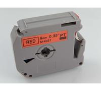 vhbw Ruban compatible avec Brother PT PT-100, PT-65SB, PT-65, PT-55S, PT-55BM, BB4, PT-110 imprimante d'étiquettes 9mm Noir sur Rouge