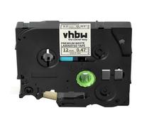 vhbw Ruban compatible avec Brother PT PT-E300, PT-H100, PT-GL-100 imprimante d'étiquettes 5m x 12mm Or sur Blanc premium, laminée