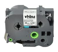 vhbw Ruban compatible avec Brother PT RL700S imprimante d'étiquettes 8m x 36mm Noir sur Blanc, extraforte, laminée