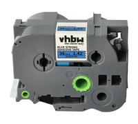 vhbw Ruban compatible avec Brother PT RL700S imprimante d'étiquettes 8m x 36mm Noir sur Bleu, extraforte, laminée