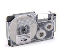 vhbw Ruban compatible avec Casio KL-2000, KL-300, KL-70E, KL-200E, KL-60, KL-7000 imprimante d'étiquettes 8m x 9mm Blanc sur Transparent