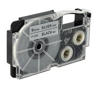 vhbw Ruban compatible avec Casio KL-2000, KL-300, KL-70E, KL-200E, KL-60, KL-7000 imprimante d'étiquettes 8m x 9mm Noir sur Argent