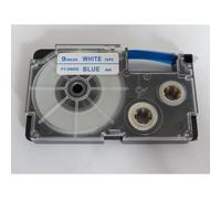 vhbw Ruban compatible avec Casio KL-750E, KL-C500, KL-8200, KL-8100, KL-820, KL-780, KL-G2 imprimante d'étiquettes 8m x 9mm Bleu sur Blanc