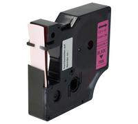 vhbw Ruban compatible avec Dymo LabelMaker PC2, PC, 420P, 450, 500TS, 450D, 500 imprimante d'étiquettes 3m x 12mm Noir sur Rose bonbon