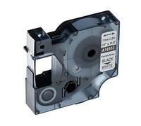 vhbw Ruban compatible avec Dymo LabelMaker PC2, PC imprimante d'étiquettes 3,5m x 12mm Noir sur Blanc, flexible