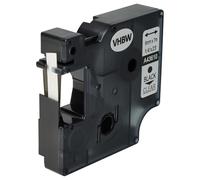 vhbw Ruban compatible avec Dymo LabelManager 210D, 200, 260P, 280, 100 Plus, 160 imprimante d'étiquettes 7m x 6mm Noir sur Transparent