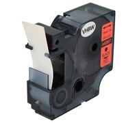 vhbw Ruban compatible avec Dymo LabelManager 420P, 400, 450, 300, 200, 350, 360D, 350D imprimante d'étiquettes 7m x 19mm Noir sur Rouge
