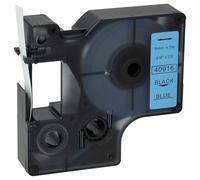 vhbw Ruban compatible avec Dymo LabelPoint 150, 300, 350, 200, 250, 100 imprimante d'étiquettes 7m x 9mm Noir sur Bleu