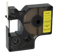 vhbw Ruban compatible avec Dymo LabelWriter Duo 400, Duo, Duo 450 imprimante d'étiquettes 7m x 6mm Noir sur Jaune
