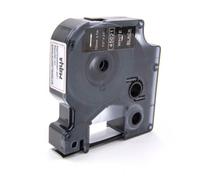 vhbw Ruban compatible avec Dymo LabelWriter Duo, Duo 400, Duo 450 imprimante d'étiquettes 12mm Blanc sur Noir