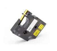 vhbw Ruban compatible avec Dymo Rhino 4200, 6000, 5200 imprimante d'étiquettes Noir sur Jaune, cassette de gaine thermorétractable, 6 mm
