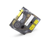 vhbw Ruban compatible avec Dymo Rhino 4200, 6000, 5200 imprimante d'étiquettes Noir sur Jaune, cassette de gaine thermorétractable, 9 mm