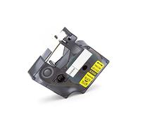 vhbw Ruban compatible avec Dymo Rhino 6000, 5000, 5200, 4200, 3000, 1000 imprimante d'étiquettes 3,5m x 12mm Noir sur Jaune, nylon