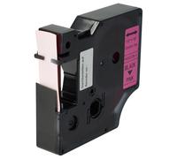 vhbw Ruban compatible avec Dymo Rhino 6000, 5000, 5200, 4200 imprimante d'étiquettes 3m x 12mm Noir sur Rose bonbon