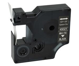 vhbw Ruban compatible avec Dymo Rhino 6000, 5000, 5200, 4200 imprimante d'étiquettes 7m x 12mm Blanc sur Noir