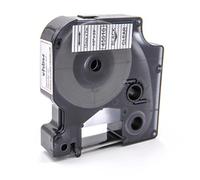 vhbw Ruban compatible avec Dymo Rhino 6000, 5000, 5200, 4200 imprimante d'étiquettes 7m x 12mm Noir sur Transparent