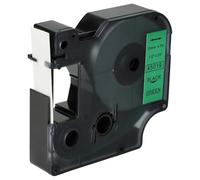vhbw Ruban compatible avec Dymo Rhino 6000, 5000, 5200, 4200 imprimante d'étiquettes 7m x 12mm Noir sur Vert