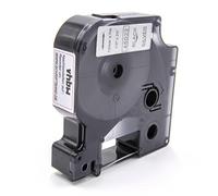 vhbw Ruban compatible avec Dymo Rhino 6000, 5000, 5200, 4200 imprimante d'étiquettes 7m x 12mm Noir sur Argent