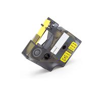 vhbw Ruban compatible avec Dymo RhinoPro 3000, 5000, 6000 imprimante d'étiquettes Noir sur Jaune, cassette de gaine thermorétractable, 12 mm