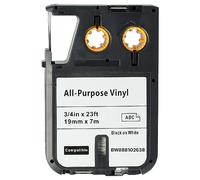 vhbw Ruban compatible avec Dymo XTL 500 Series, 300 Series imprimante d'étiquettes 7m x 19mm Noir sur Blanc, Vinyle