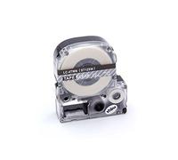 vhbw Ruban compatible avec Epson LabelWorks LW-1000P, LW-600P imprimante d'étiquettes 12mm Blanc sur Transparent