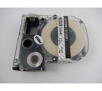 vhbw Ruban compatible avec Epson LabelWorks LW-1000P, LW-600P imprimante d'étiquettes 8m x 12mm Noir sur Transparent