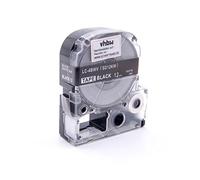 vhbw Ruban compatible avec Epson LabelWorks LW-1000P, LW-600P, LW-500, LW-400, LW-300 imprimante d'étiquettes 8m x 12mm Blanc sur Noir