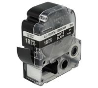 vhbw Ruban compatible avec Epson LabelWorks LW-700, LW-1000P, LW-600P, LW-500, LW-400 imprimante d'étiquettes 8m x 18mm Blanc sur Noir