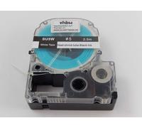 vhbw Ruban compatible avec Epson LabelWorks LW-Z900 imprimante d'étiquettes Noir sur Blanc, cassette de gaine thermorétractable, 5 mm