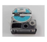vhbw Ruban compatible avec Epson LabelWorks LW-Z900 imprimante d'étiquettes Noir sur Blanc, cassette de gaine thermorétractable, 11 mm
