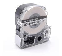 vhbw Ruban compatible avec KingJim SR330, SR3900C, SR3900P, SR530, SR530C, SR550 imprimante d'étiquettes 24mm Noir sur Transparent