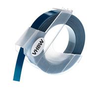 vhbw Ruban de marquage 3D compatible avec Dymo 1610, 1595GY, 1745, 1755, 1765 imprimante d'étiquettes 3m x 9mm Blanc sur Bleu fonçé