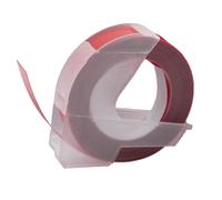 vhbw Ruban de marquage 3D compatible avec Dymo Caption Maker 1741205, E-202E, E-101 imprimante d'étiquettes 3m x 9mm Blanc sur Rouge