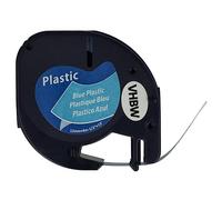 vhbw Ruban plastique remplacement pour Dymo 91225, S0721650 pour imprimante d'étiquettes 12mm Noir sur Bleu, plastique