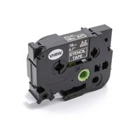 vhbw Ruban pochoir blanc sur transparent pour ?tiqueteuse ?lectronique Brother P-Touch 2460, 2470, 2480, 2700, 2700VP, 2730, 2730VP, 3600, 550