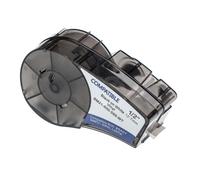 vhbw Ruban remplacement pour Brady M21-500-595-WT pour imprimante d'étiquettes 12,7mm Noir sur Blanc, vinyle