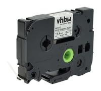 vhbw Ruban remplacement pour Brother HSe-211, HSE-211 pour imprimante d'étiquettes 1,5m x 5,8mm Noir sur Blanc, cassette de gaine thermorétractable