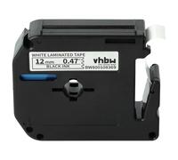 vhbw Ruban remplacement pour Brother M-K231 pour imprimante d'étiquettes 8m x 12mm Noir sur Blanc