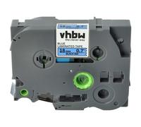 vhbw Ruban remplacement pour Brother TZ-541, TZE-541 pour imprimante d'étiquettes 8m x 18mm Noir sur Bleu