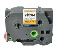 vhbw Ruban remplacement pour Brother TZ-B51, TZE-B51 pour imprimante d'étiquettes 8m x 24mm Noir sur Orange fluo