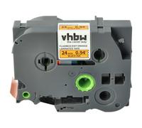vhbw Ruban remplacement pour Brother TZ-B51, TZE-B51 pour imprimante d'étiquettes 8m x 24mm Noir sur Orange fluo