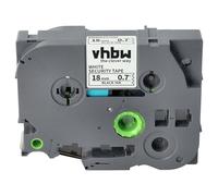 vhbw Ruban remplacement pour Brother TZ-SE4, TZE-SE4 pour imprimante d'étiquettes 8m x 18mm Noir sur Blanc ruban de sécurité