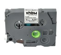 vhbw Ruban remplacement pour Brother TZE-111 pour imprimante d'étiquettes 8m x 6mm Noir sur Transparent