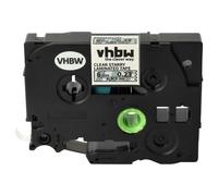 vhbw Ruban remplacement pour Brother TZE-111L1 pour imprimante d'étiquettes 8m x 6mm Noir sur Transparent paillettes, laminée
