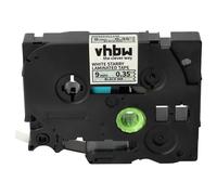vhbw Ruban remplacement pour Brother TZE-221L1 pour imprimante d'étiquettes 8m x 9mm Noir sur Blanc paillettes, laminée