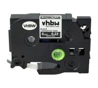vhbw Ruban remplacement pour Brother TZE-315 pour imprimante d'étiquettes 8m x 6mm Blanc sur Noir