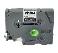 vhbw Ruban remplacement pour Brother TZE-325 pour imprimante d'étiquettes 8m x 9mm Blanc sur Noir